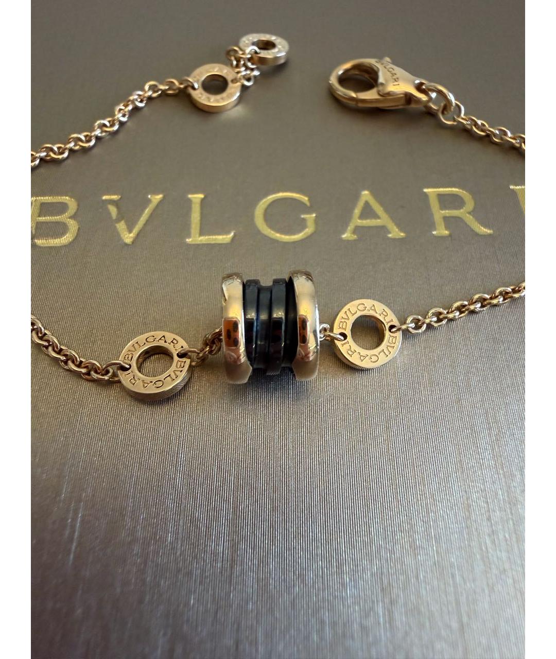BVLGARI Черный браслет из розового золота, фото 3