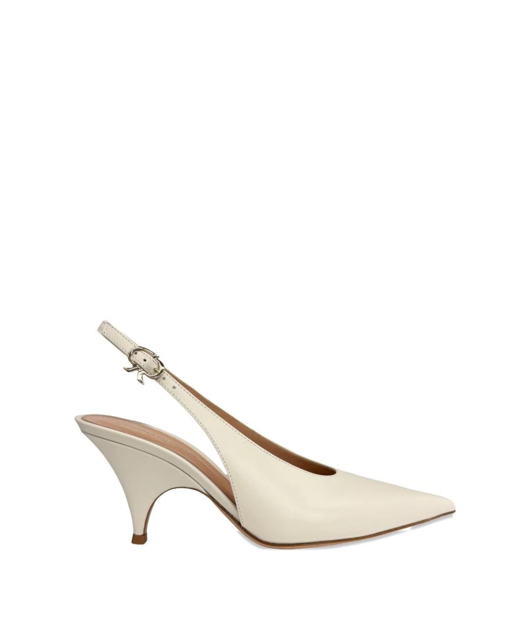 GIANVITO ROSSI Белые кожаные туфли, фото 4
