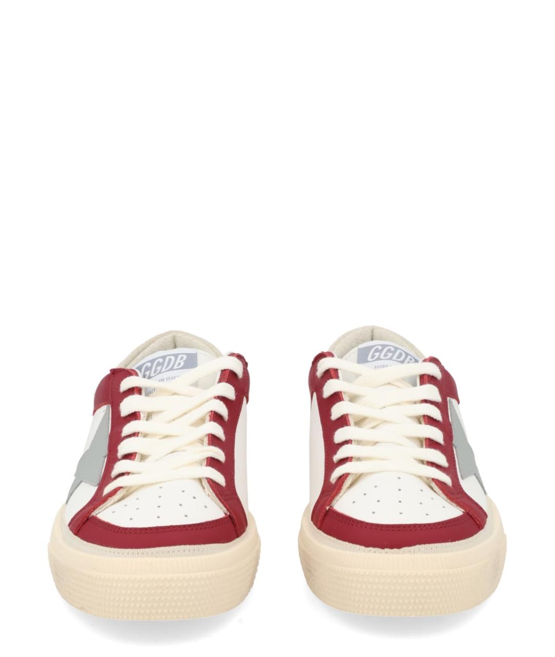 GOLDEN GOOSE Красные кожаные кеды, фото 3