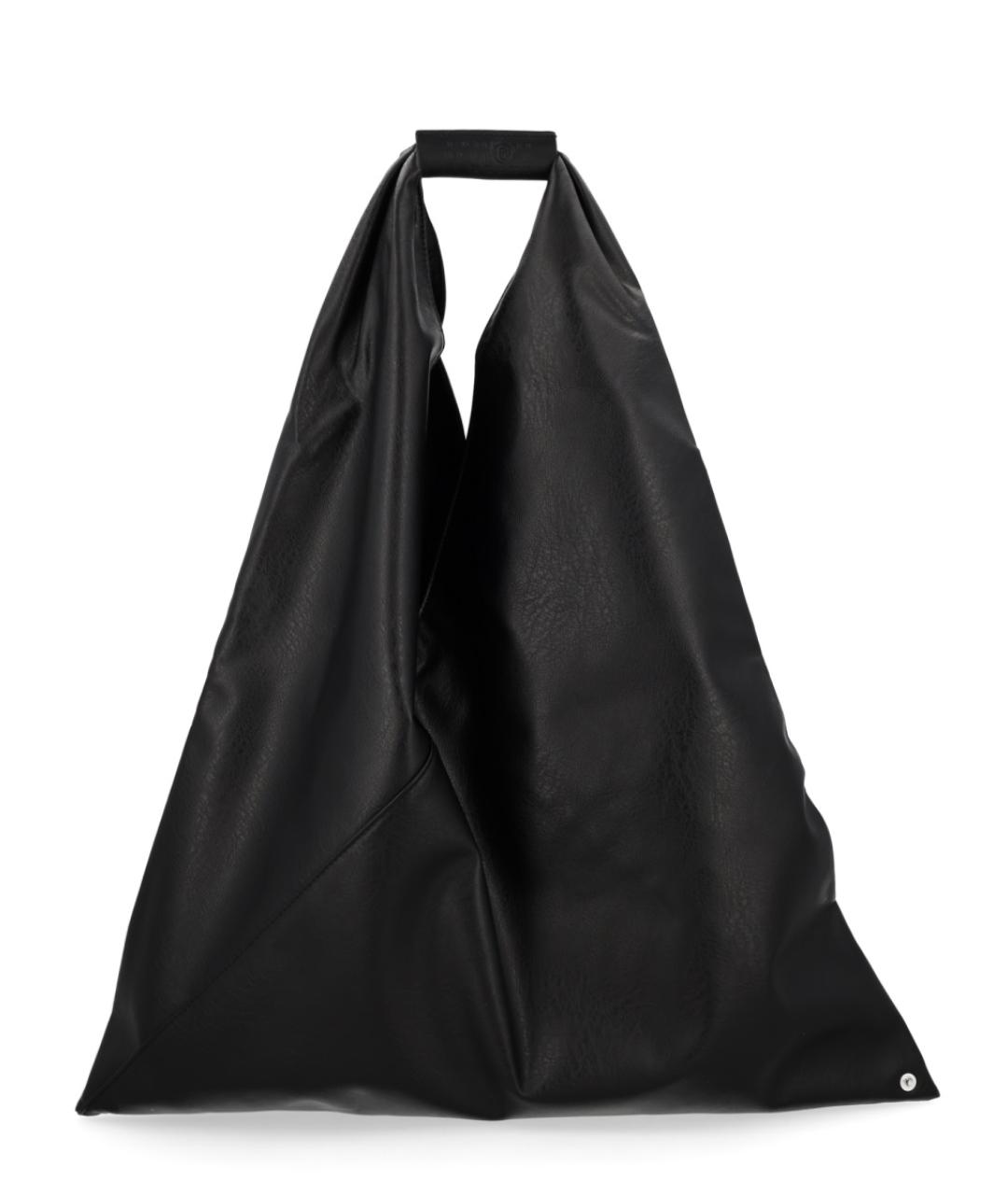 MM6 MAISON MARGIELA Черная сумка тоут из искусственной кожи, фото 2