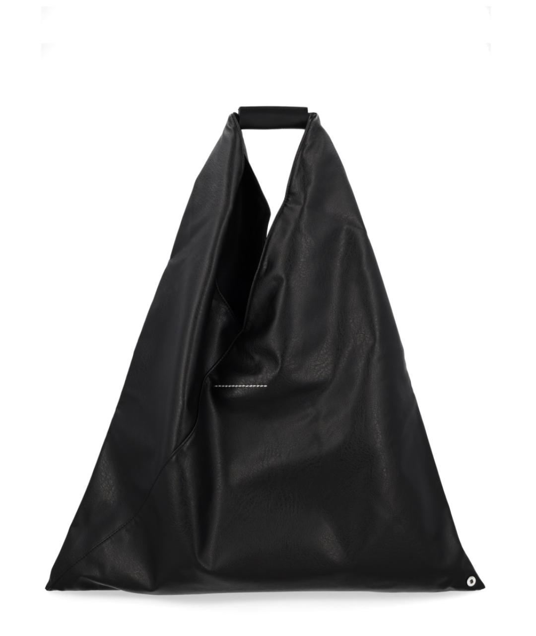 MM6 MAISON MARGIELA Черная сумка тоут из искусственной кожи, фото 4