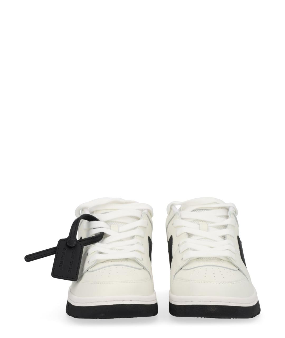 OFF-WHITE Белые кожаные кеды, фото 3