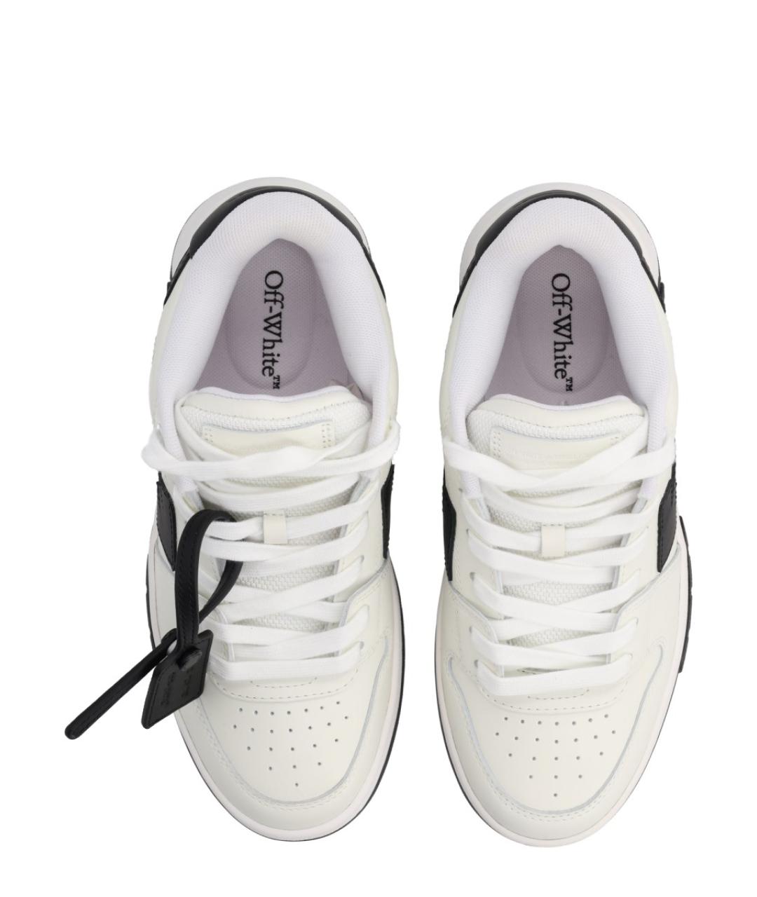 OFF-WHITE Белые кожаные кеды, фото 5