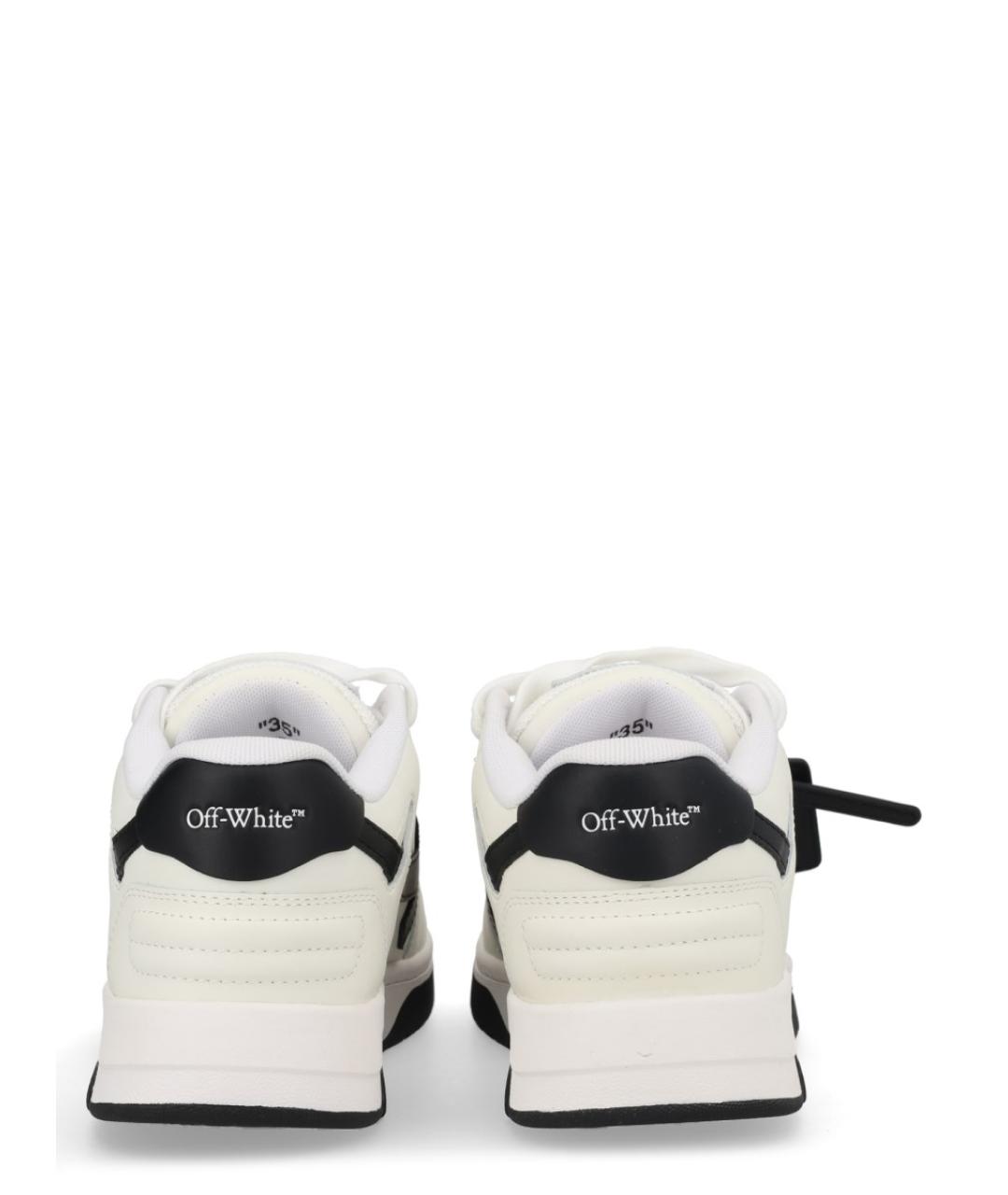 OFF-WHITE Белые кожаные кеды, фото 4