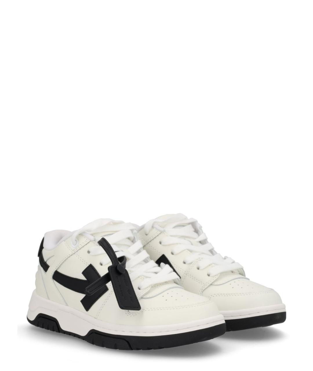 OFF-WHITE Белые кожаные кеды, фото 2