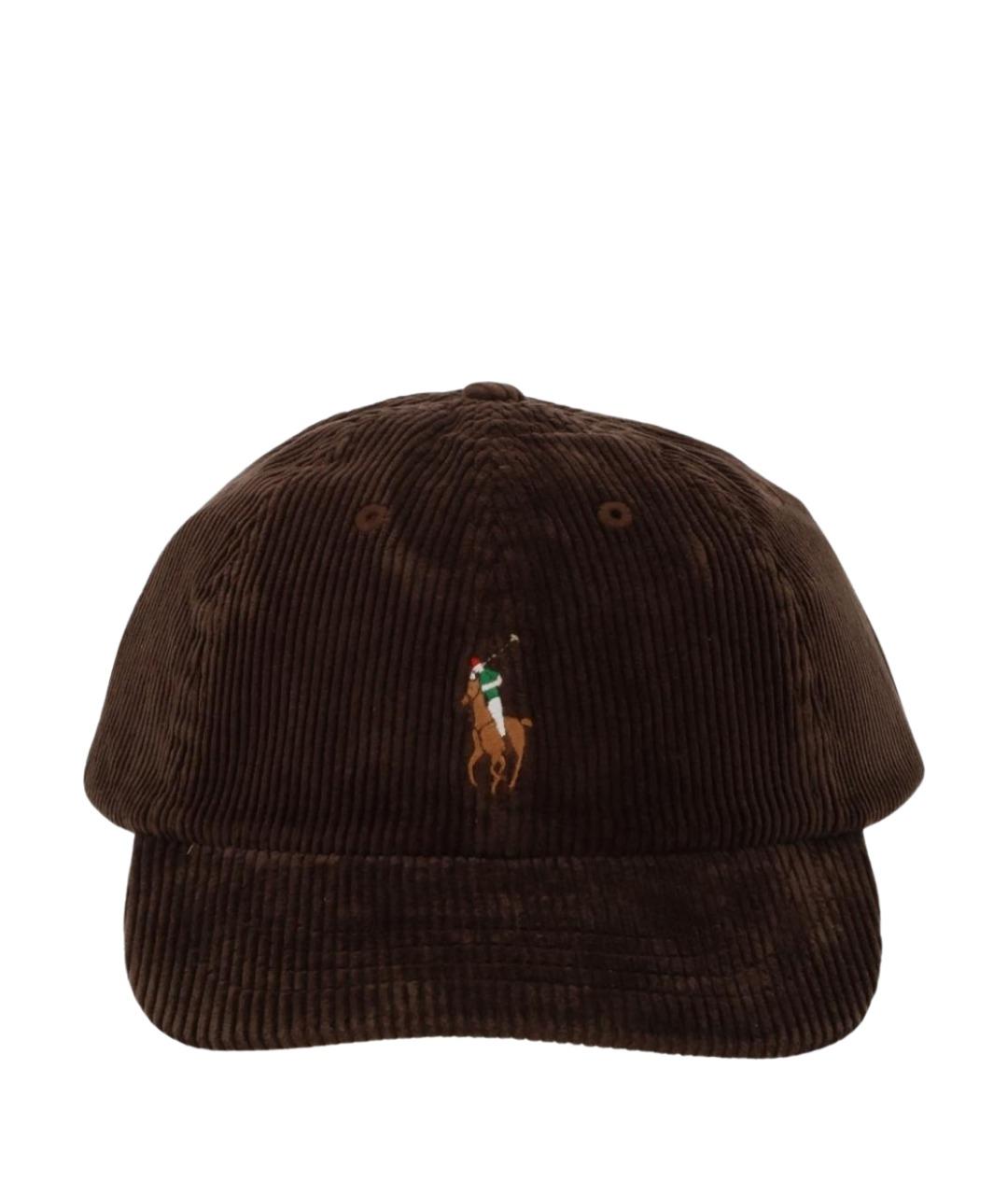POLO RALPH LAUREN Коричневая хлопковая кепка/бейсболка, фото 1