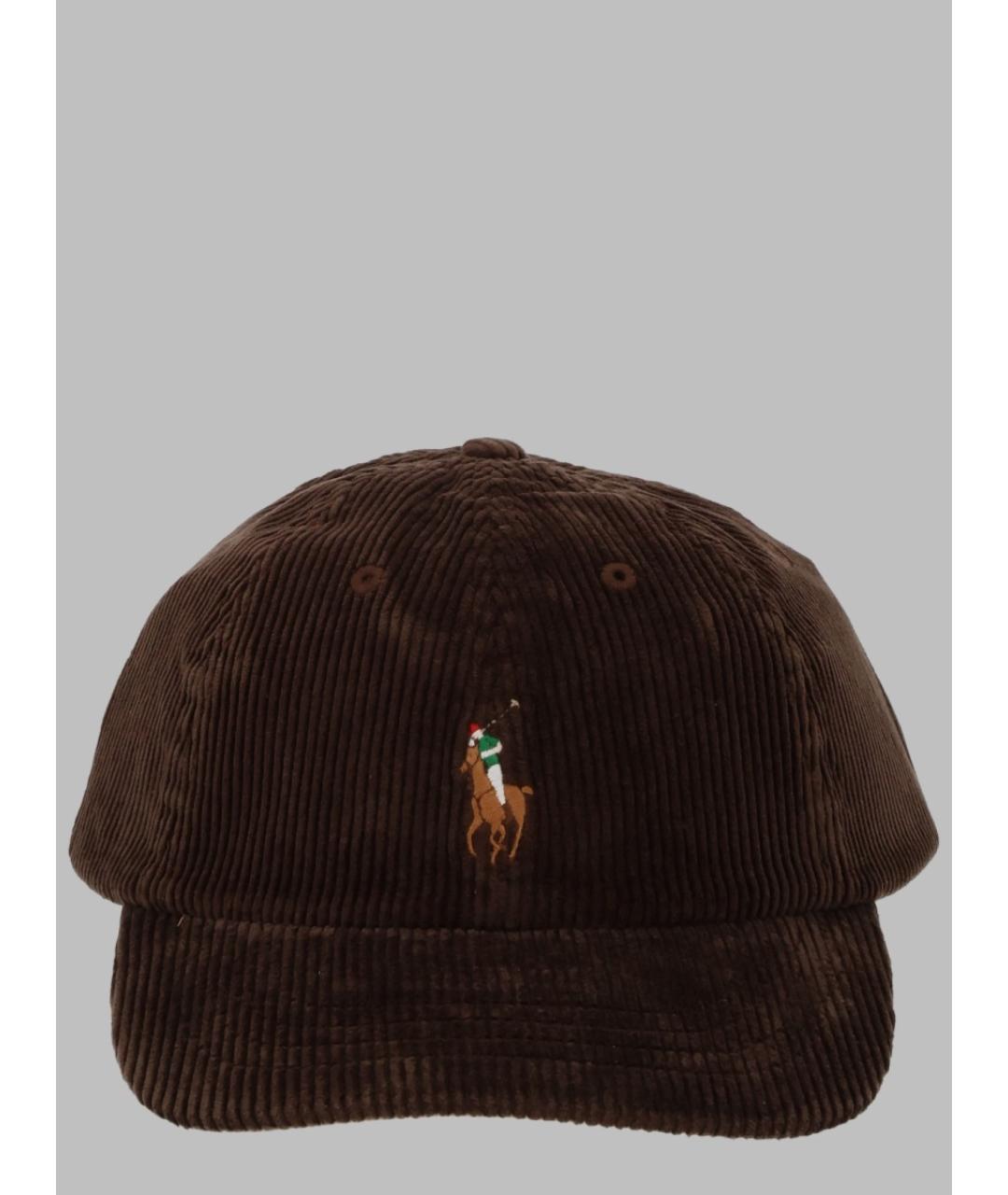 POLO RALPH LAUREN Коричневая хлопковая кепка/бейсболка, фото 3