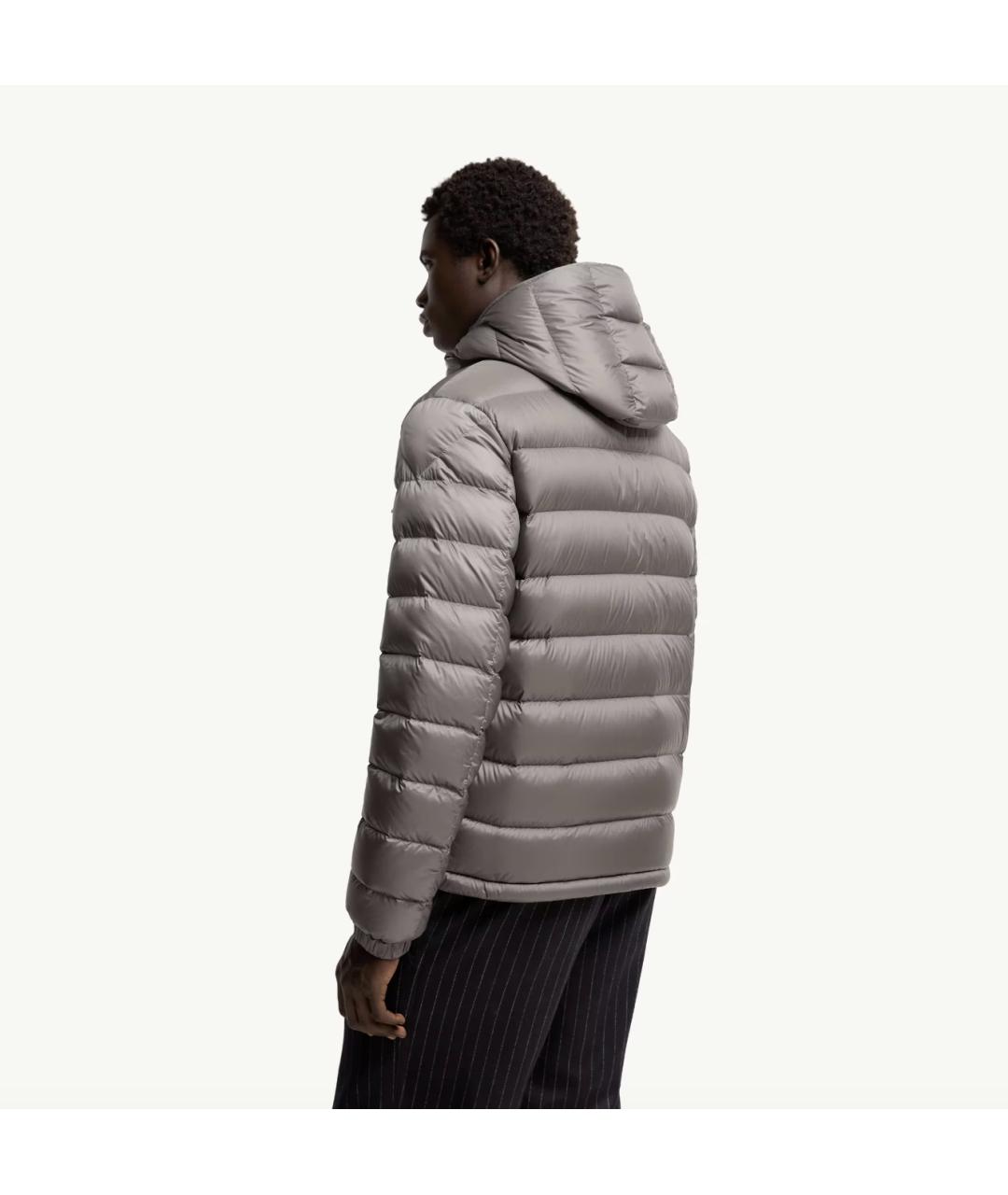 MONCLER Серая полиамидовая куртка, фото 4