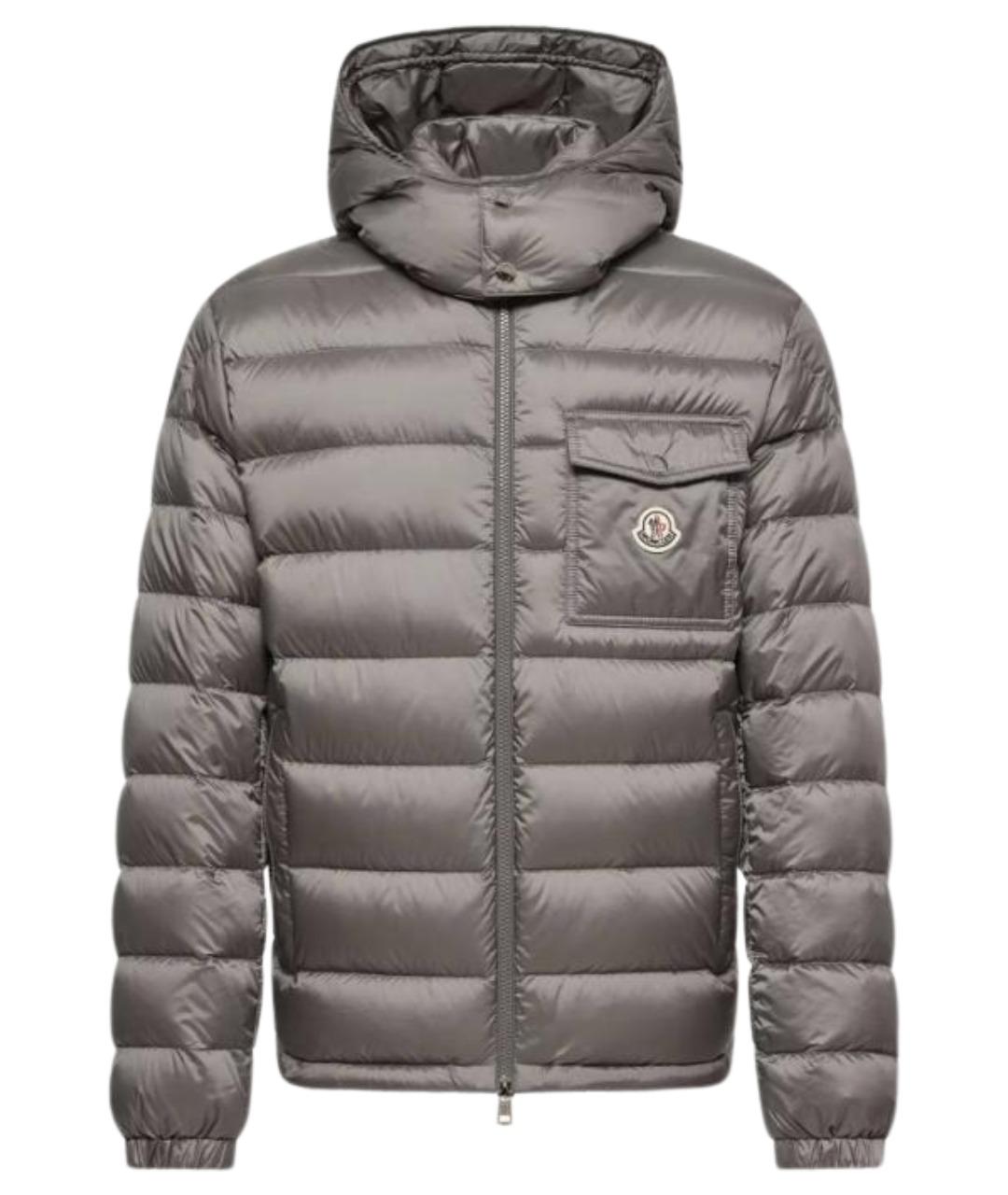 MONCLER Серая полиамидовая куртка, фото 1