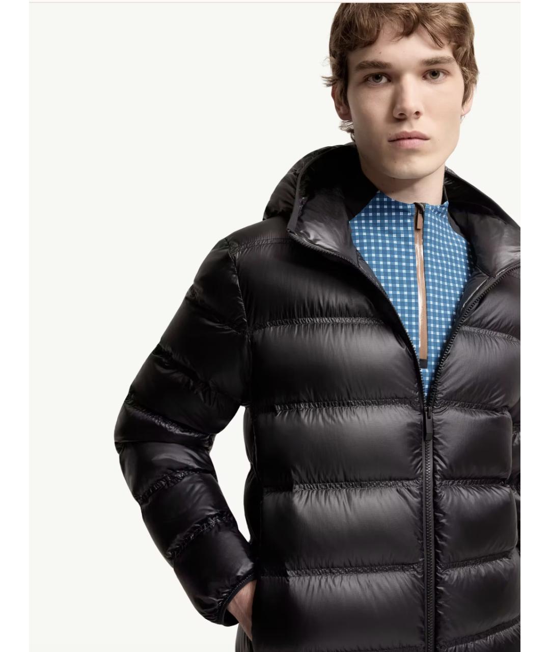 MONCLER Черная полиамидовая куртка, фото 4