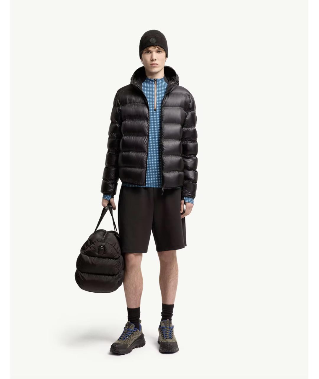 MONCLER Черная полиамидовая куртка, фото 2