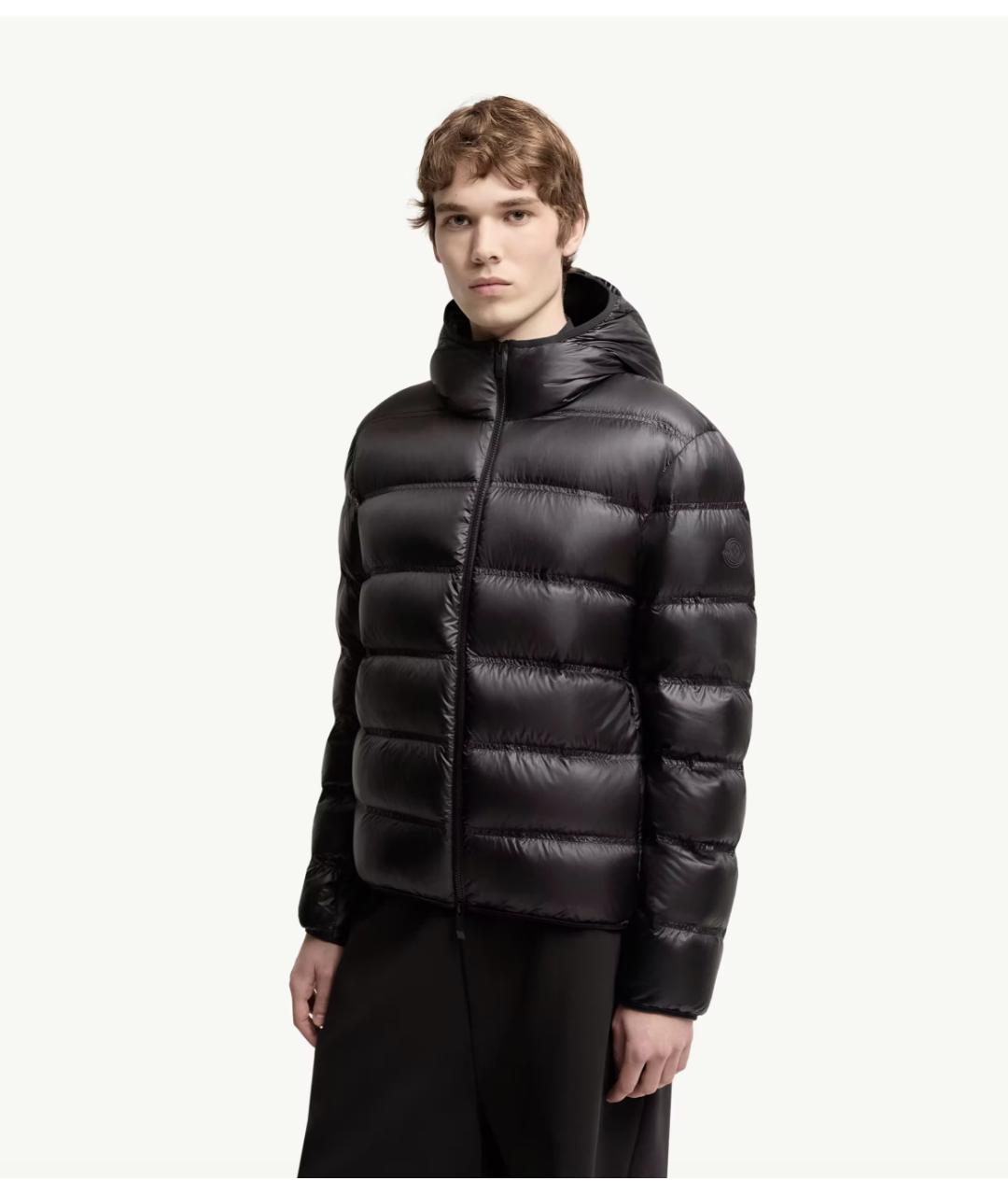 MONCLER Черная полиамидовая куртка, фото 6
