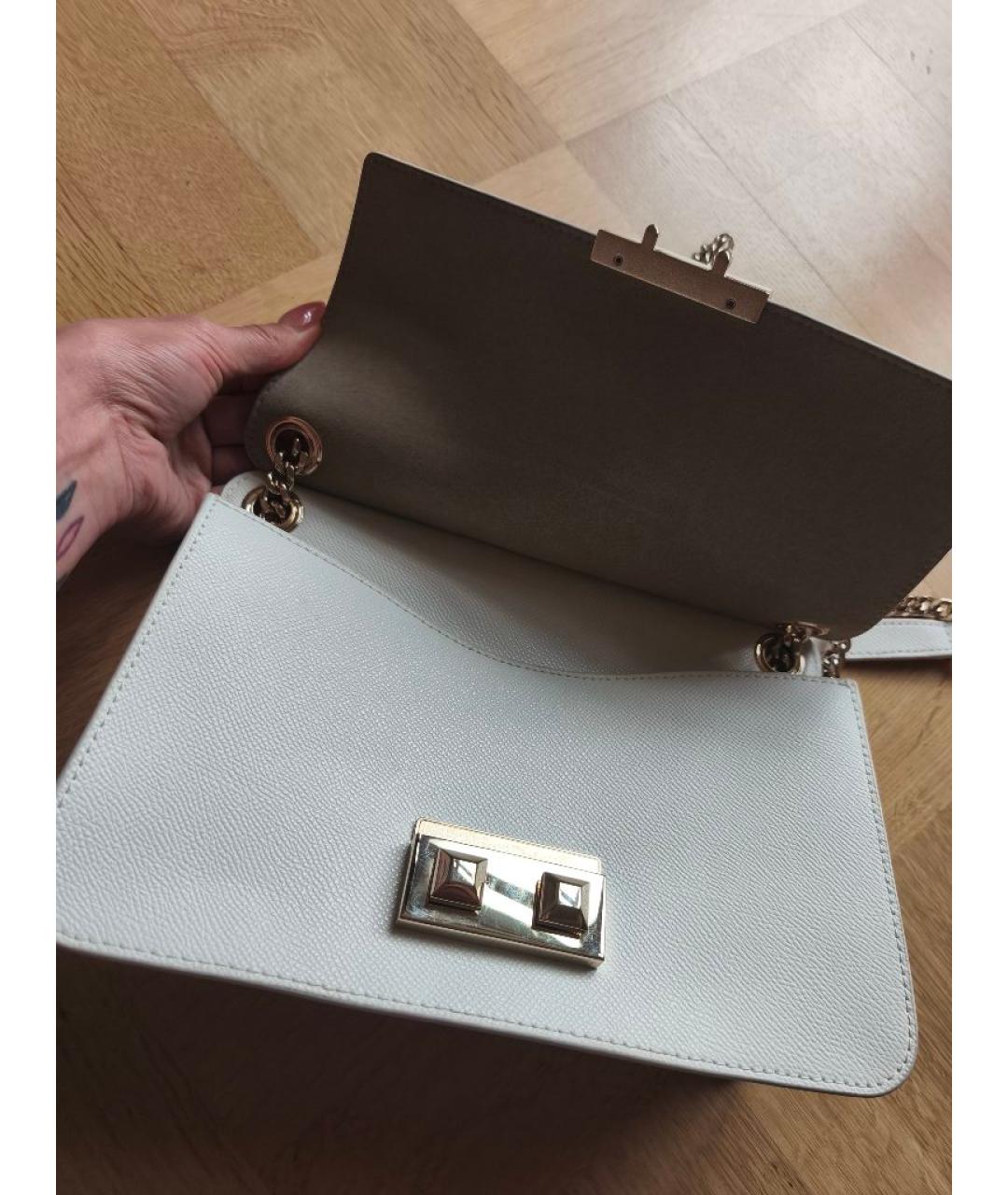 FURLA Белая кожаная сумка через плечо, фото 4