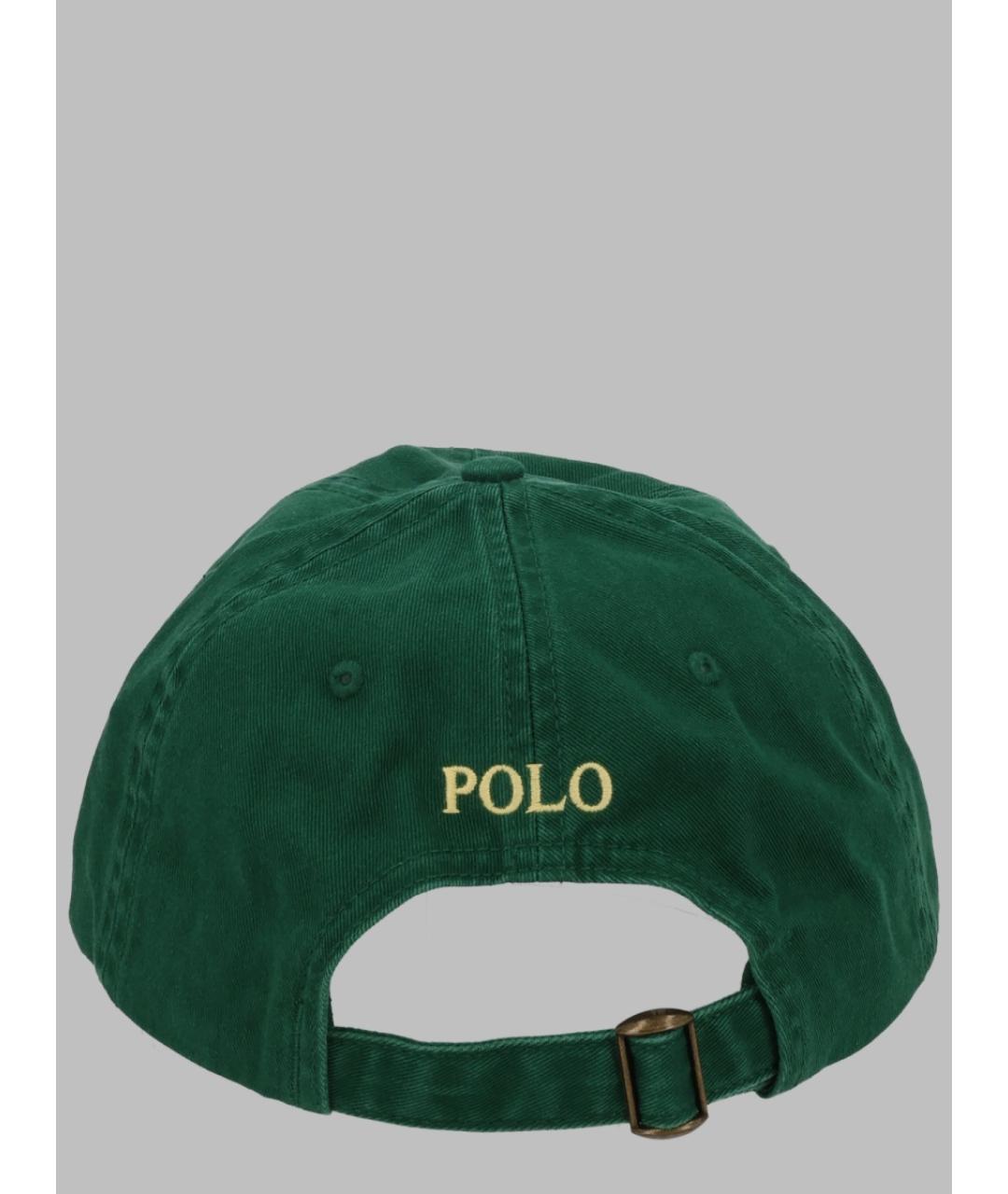 POLO RALPH LAUREN Зеленая хлопковая кепка/бейсболка, фото 2