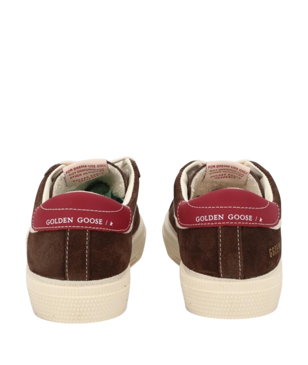 GOLDEN GOOSE Коричневые замшевые кеды, фото 4