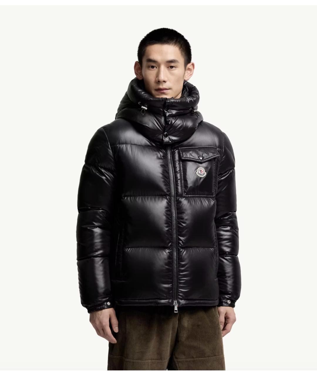MONCLER Черная полиамидовая куртка, фото 5
