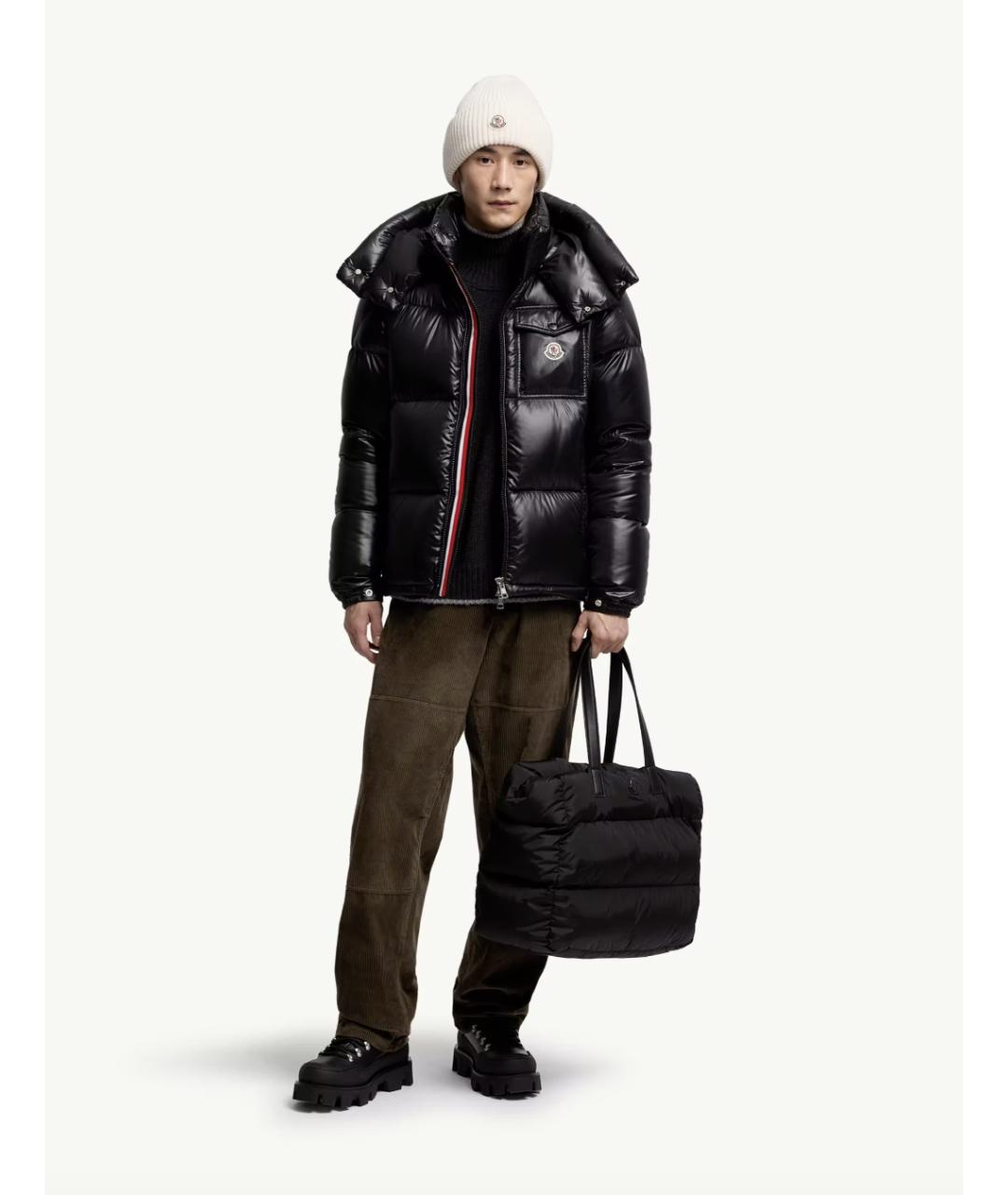 MONCLER Черная полиамидовая куртка, фото 2