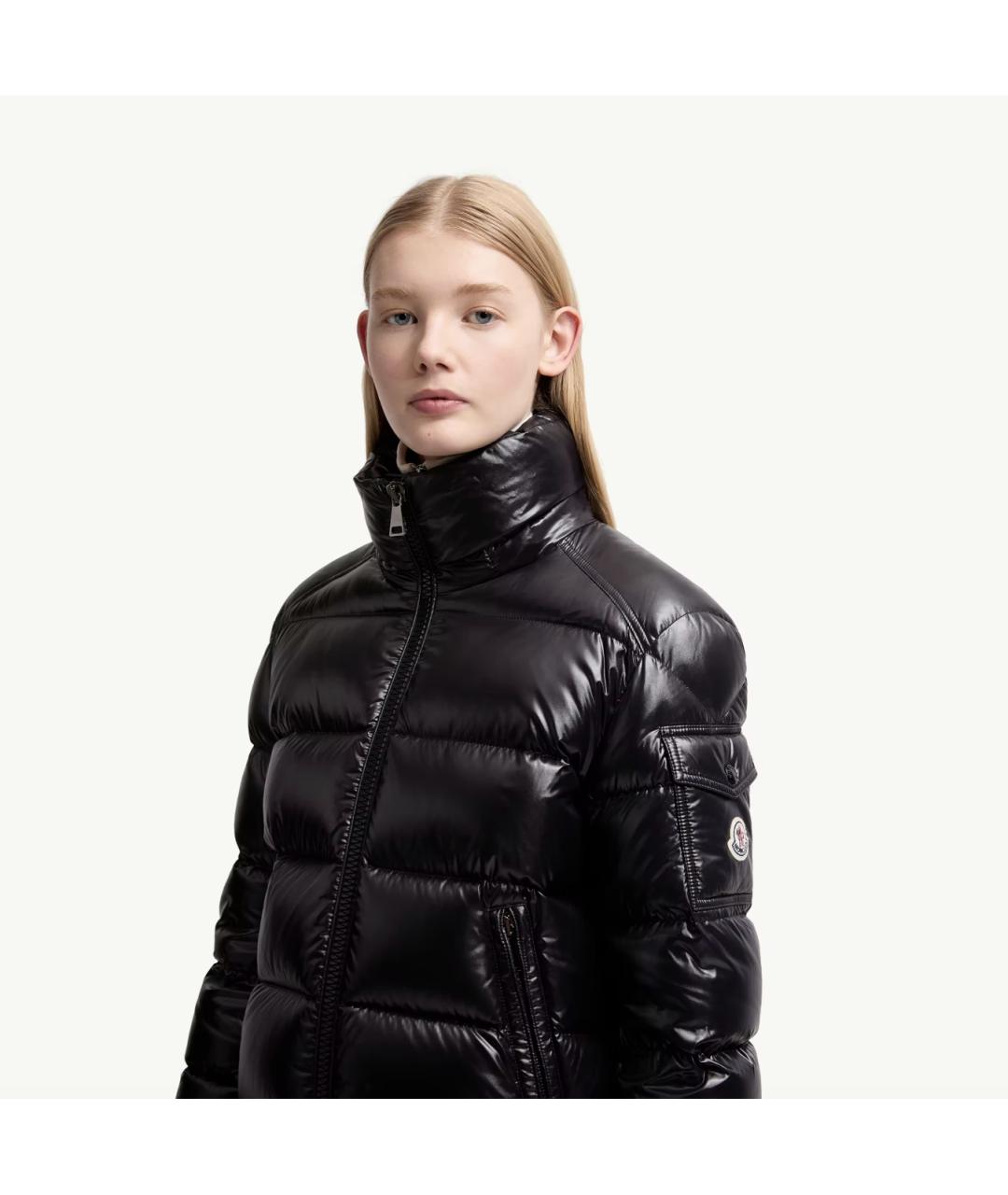 MONCLER Черная полиамидовая куртка, фото 7