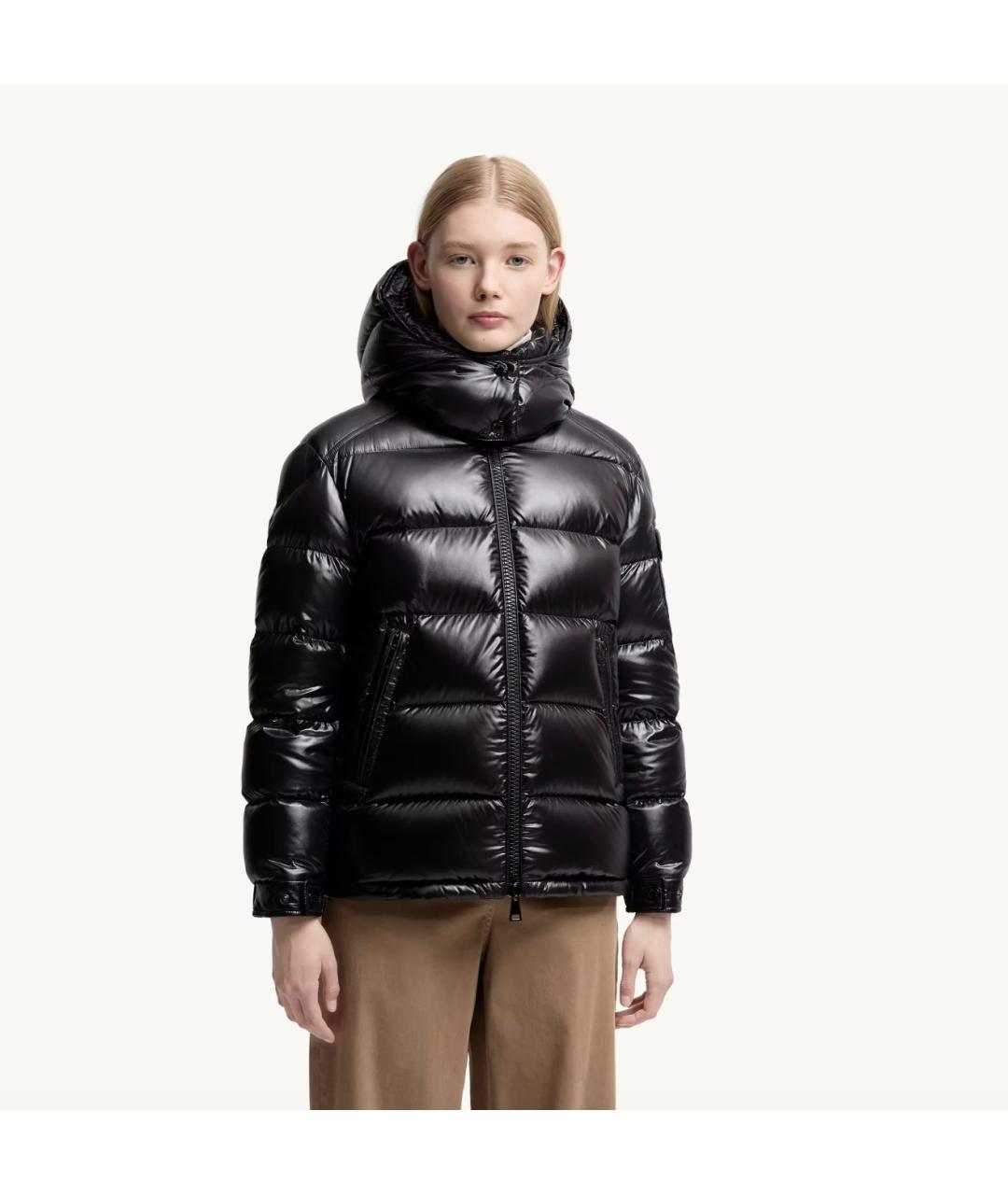 MONCLER Черная полиамидовая куртка, фото 3