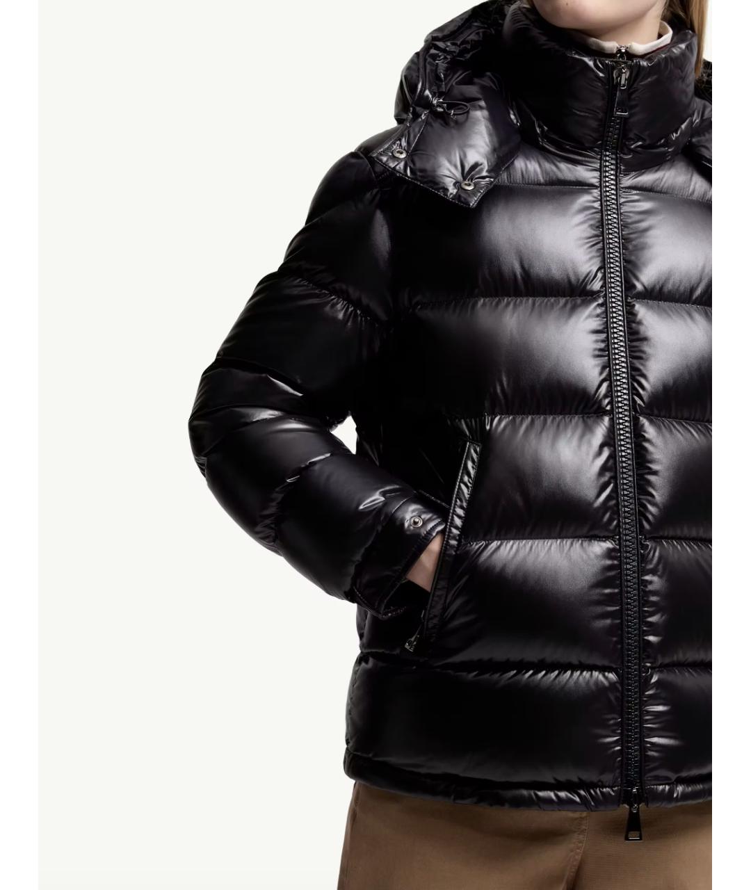 MONCLER Черная полиамидовая куртка, фото 6