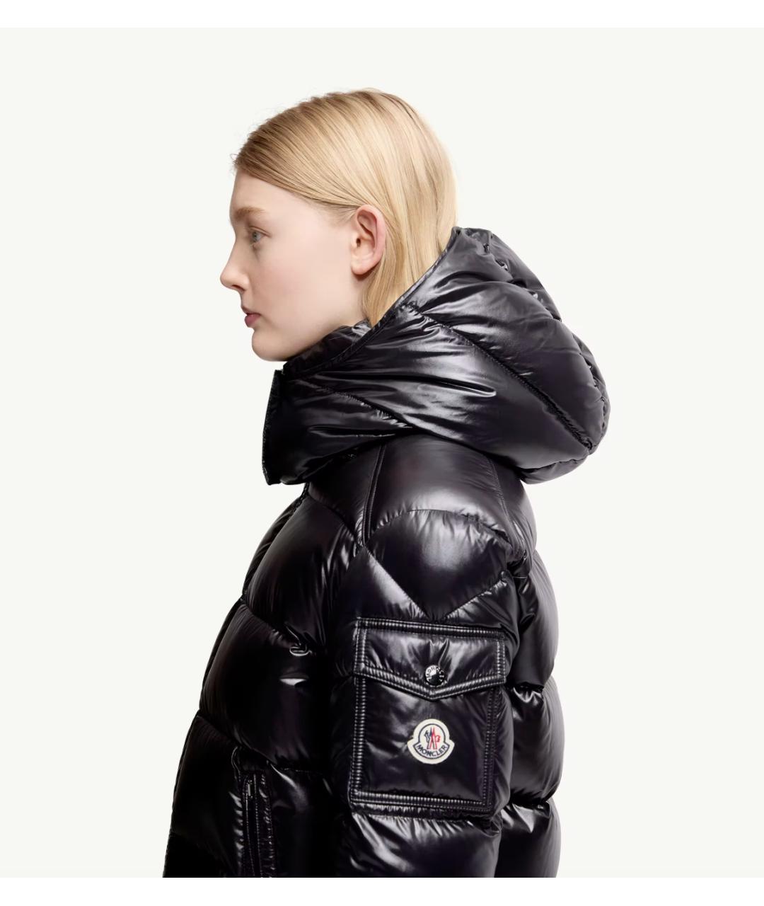 MONCLER Черная полиамидовая куртка, фото 5