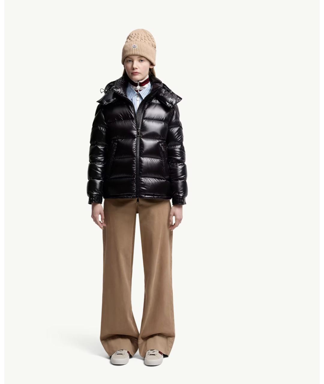MONCLER Черная полиамидовая куртка, фото 2