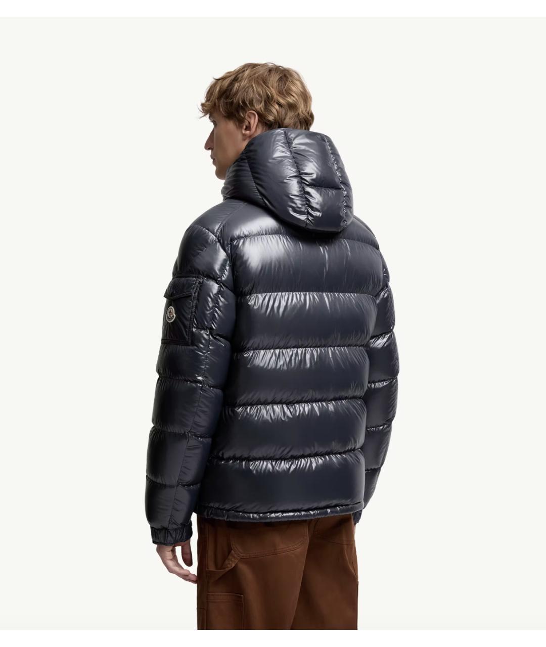 MONCLER Синяя полиамидовая куртка, фото 5