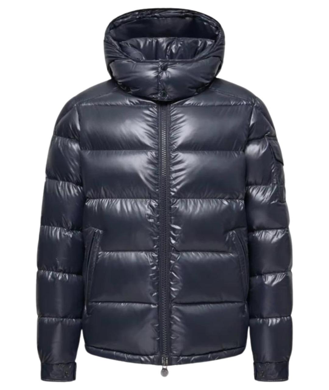 MONCLER Синяя полиамидовая куртка, фото 1