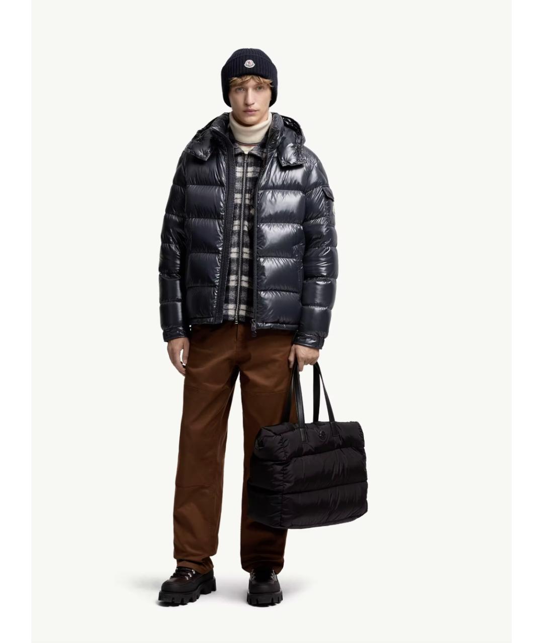 MONCLER Синяя полиамидовая куртка, фото 2
