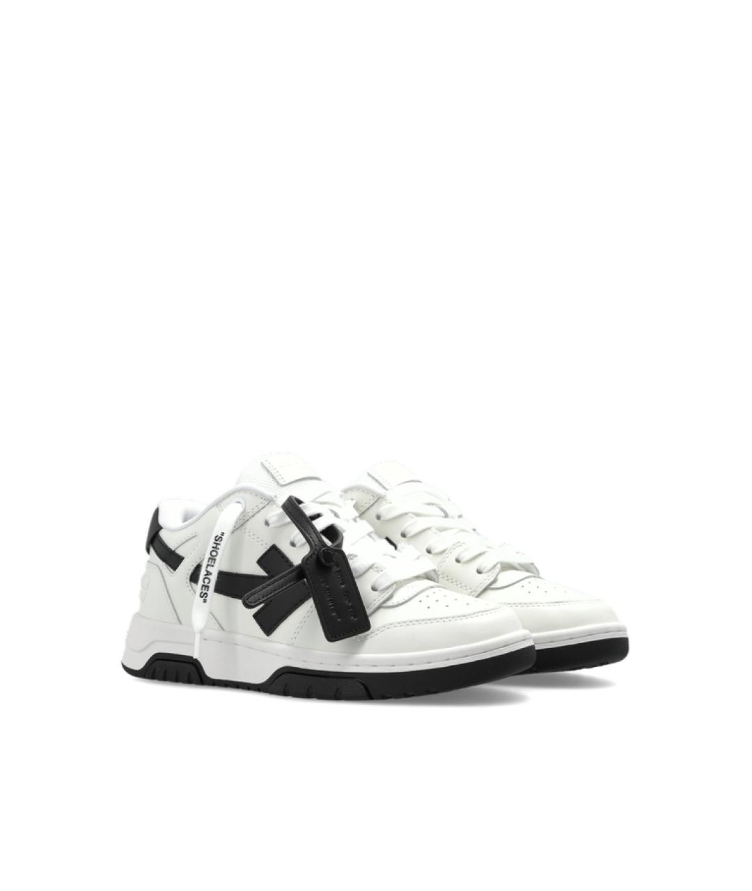 OFF-WHITE Белые кожаные кеды, фото 4