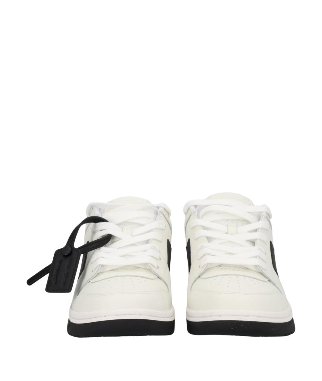 OFF-WHITE Белые кожаные кеды, фото 2