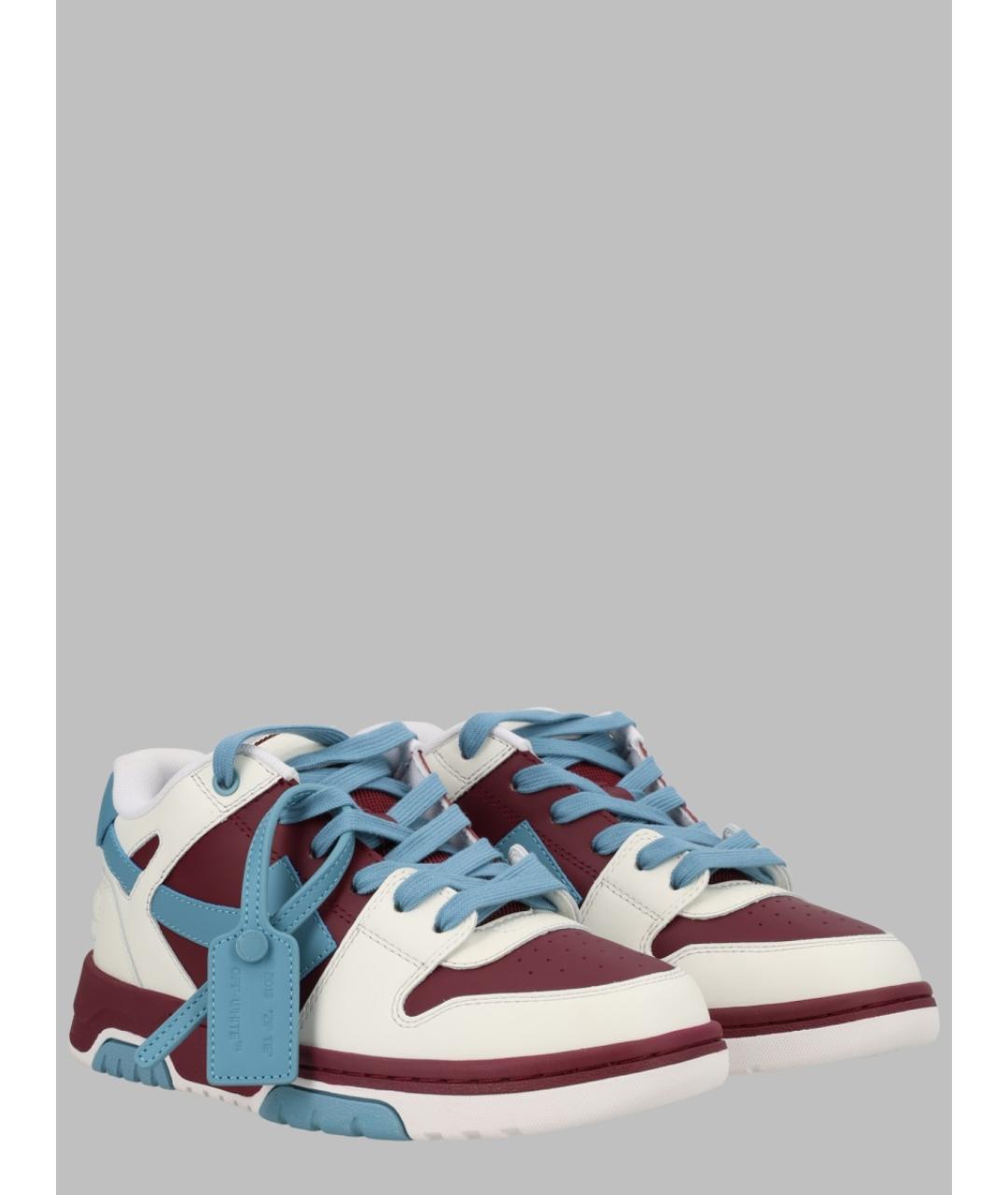OFF-WHITE Мульти кожаные кеды, фото 3