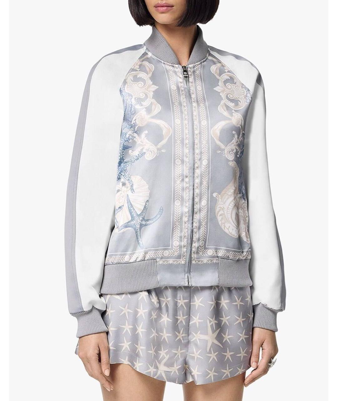 VERSACE Голубая вискозная куртка, фото 4