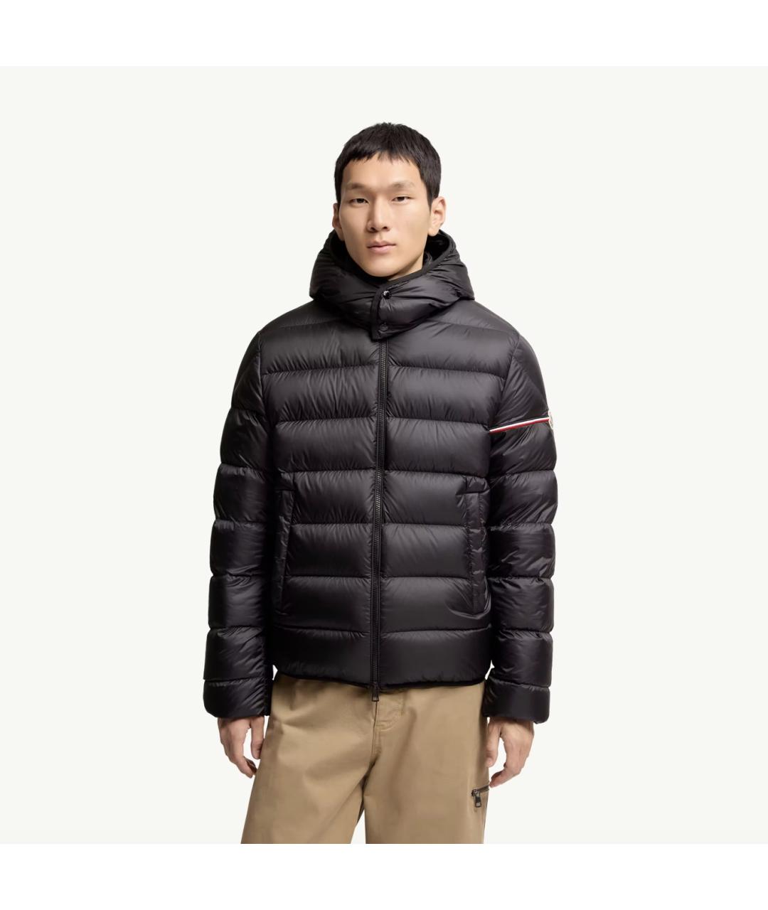 MONCLER Черная полиамидовая куртка, фото 6