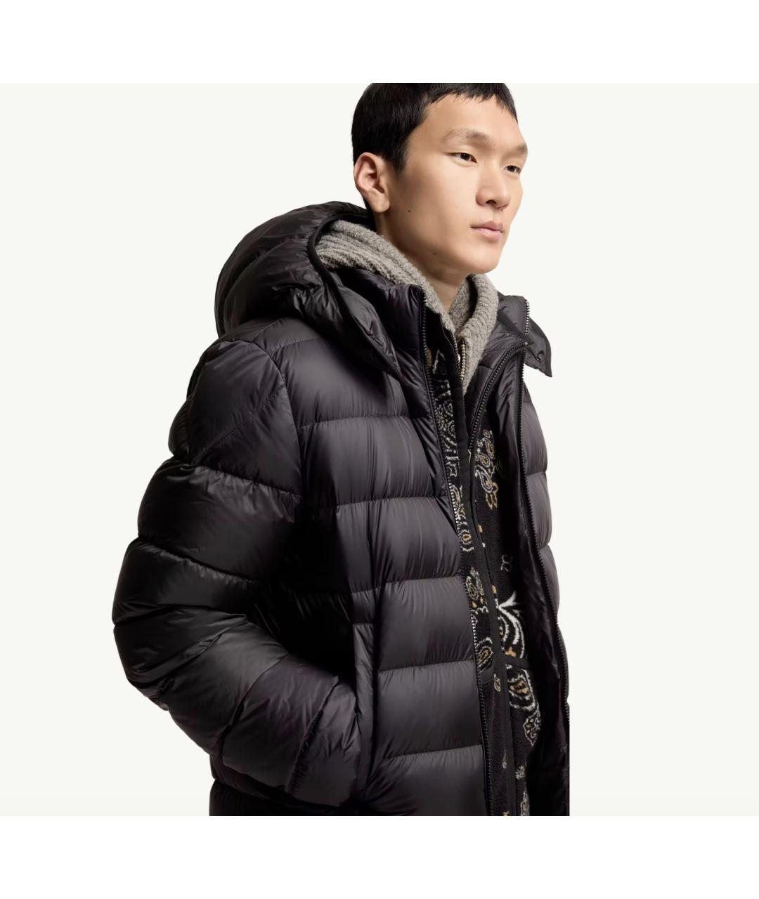 MONCLER Черная полиамидовая куртка, фото 4