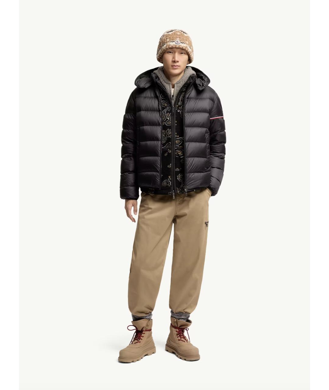 MONCLER Черная полиамидовая куртка, фото 2