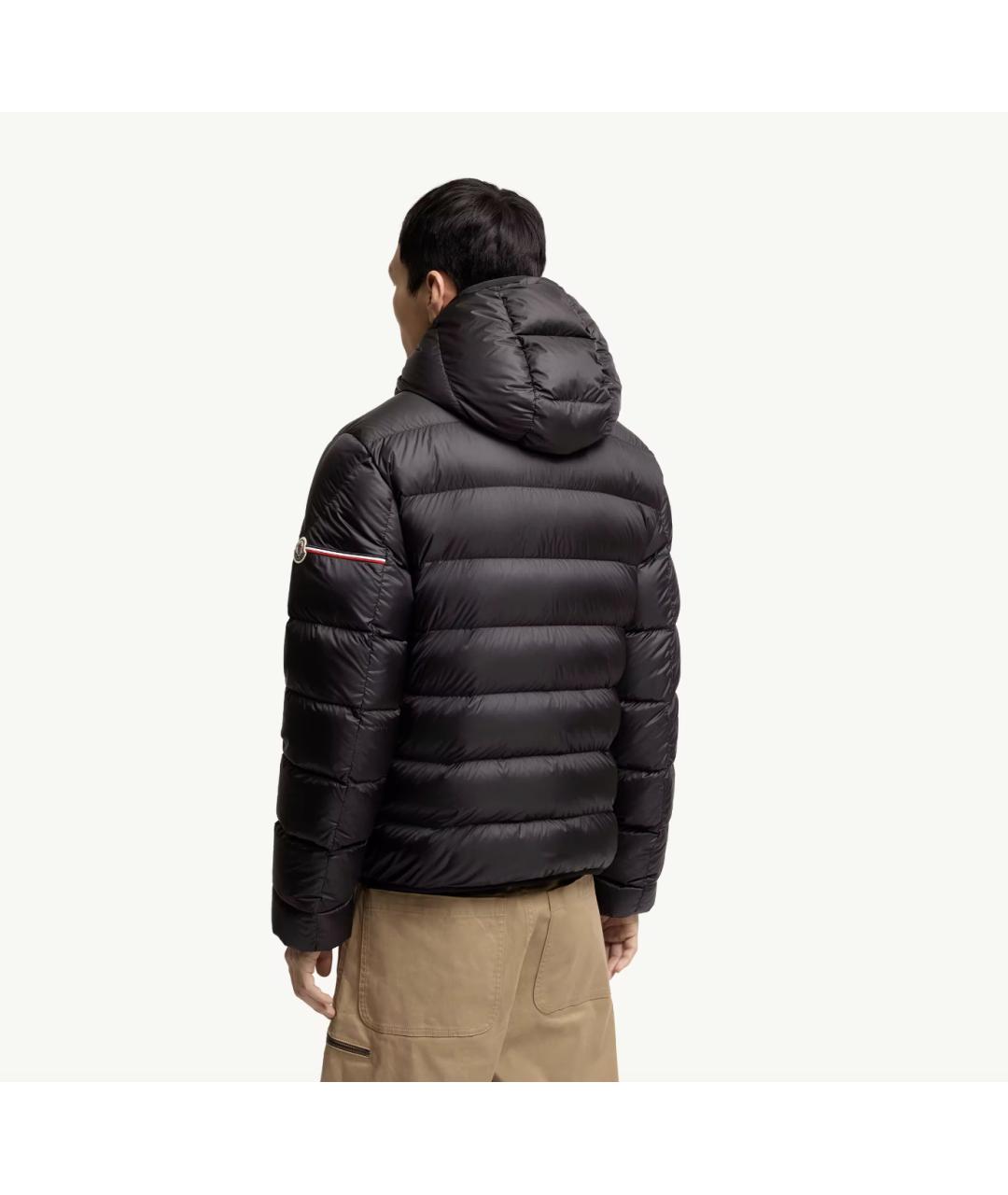 MONCLER Черная полиамидовая куртка, фото 5