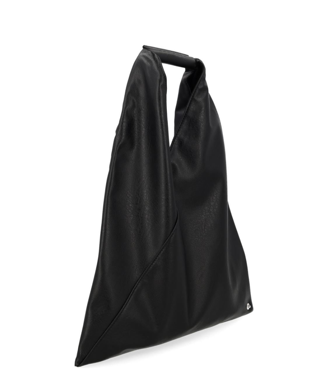 MM6 MAISON MARGIELA Черная сумка с короткими ручками из искусственной кожи, фото 3