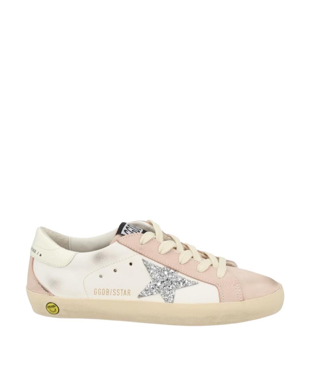 GOLDEN GOOSE Белые кожаные кеды, фото 1