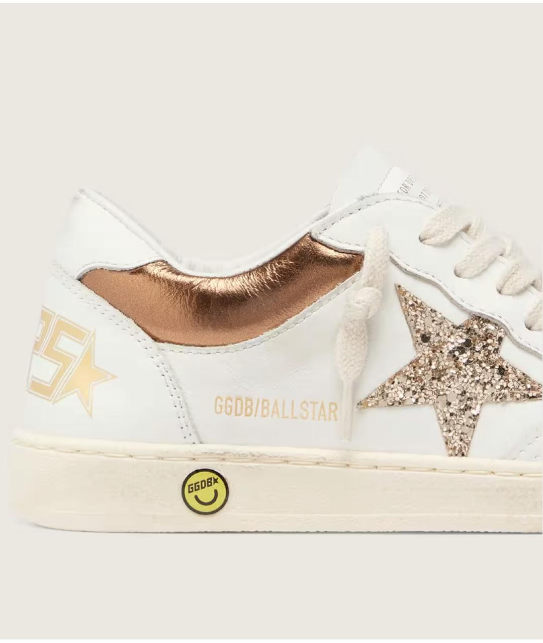 GOLDEN GOOSE Белые кожаные кеды, фото 4