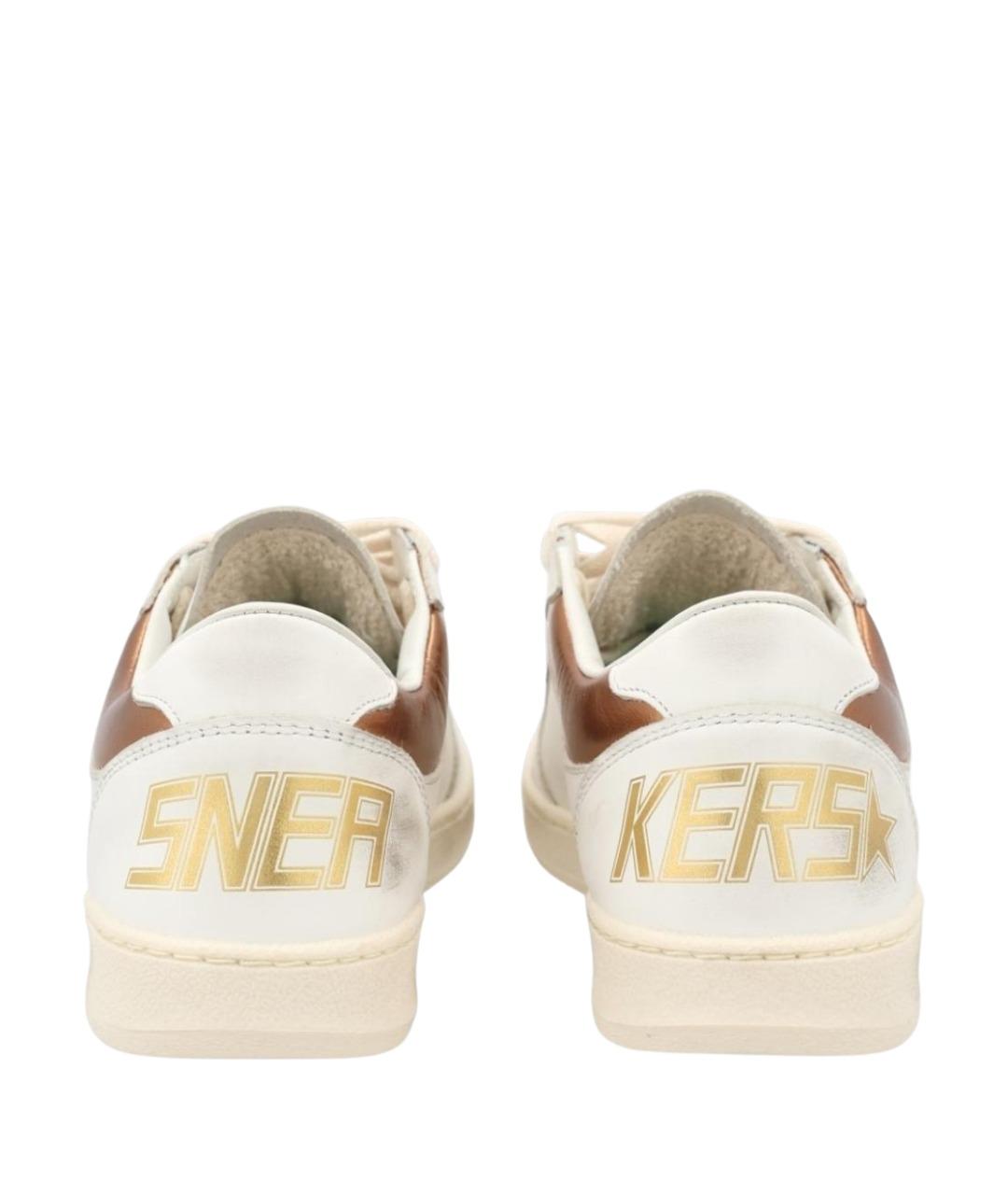 GOLDEN GOOSE Белые кожаные кеды, фото 5