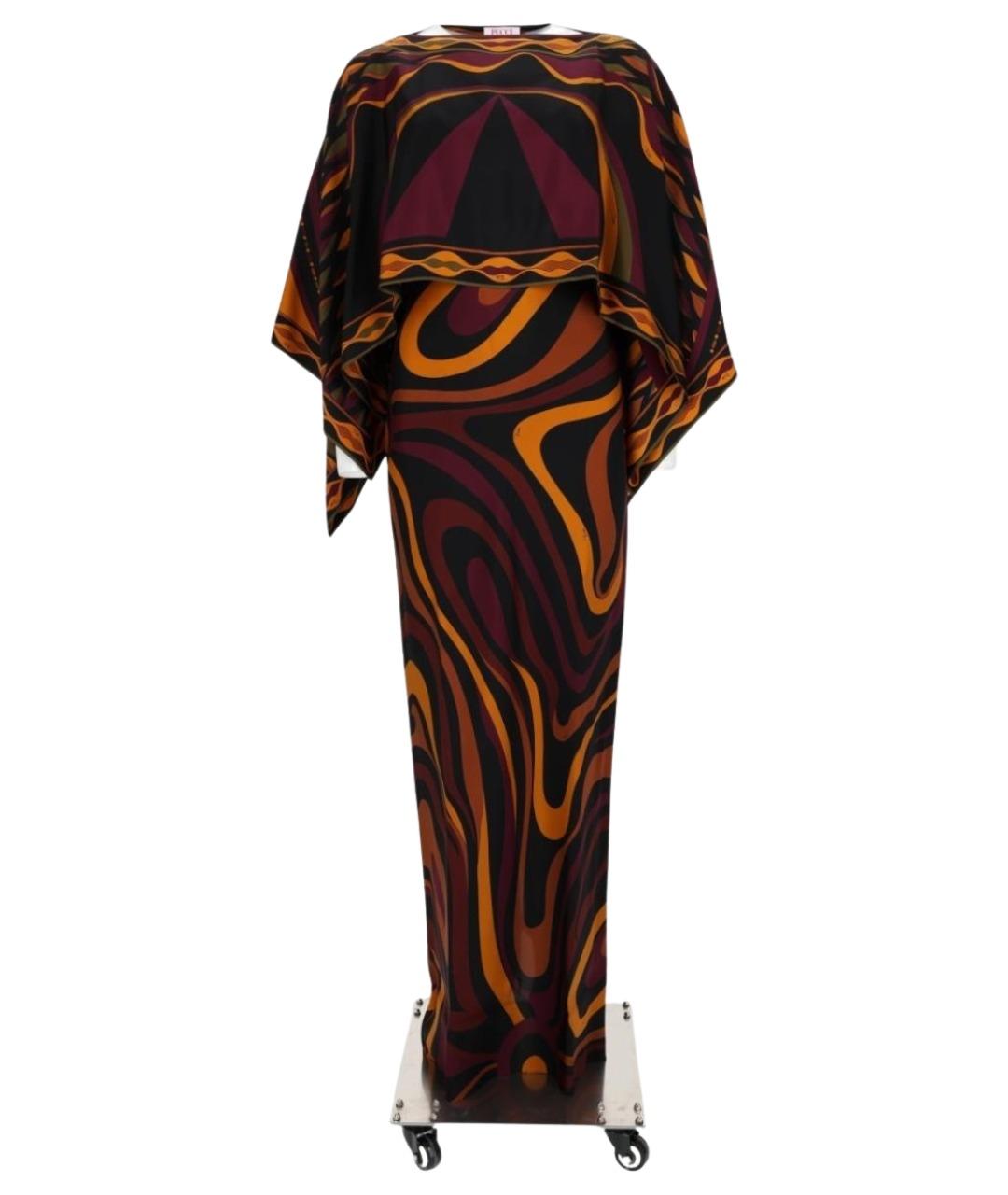 PUCCI Бордовое шелковое коктейльное платье, фото 3