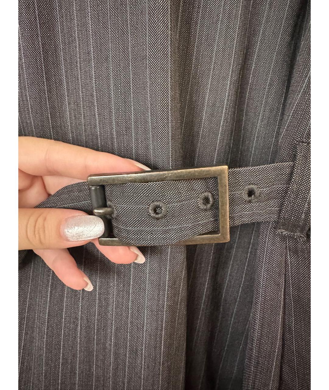 HUGO BOSS Серое шерстяное повседневное платье, фото 5