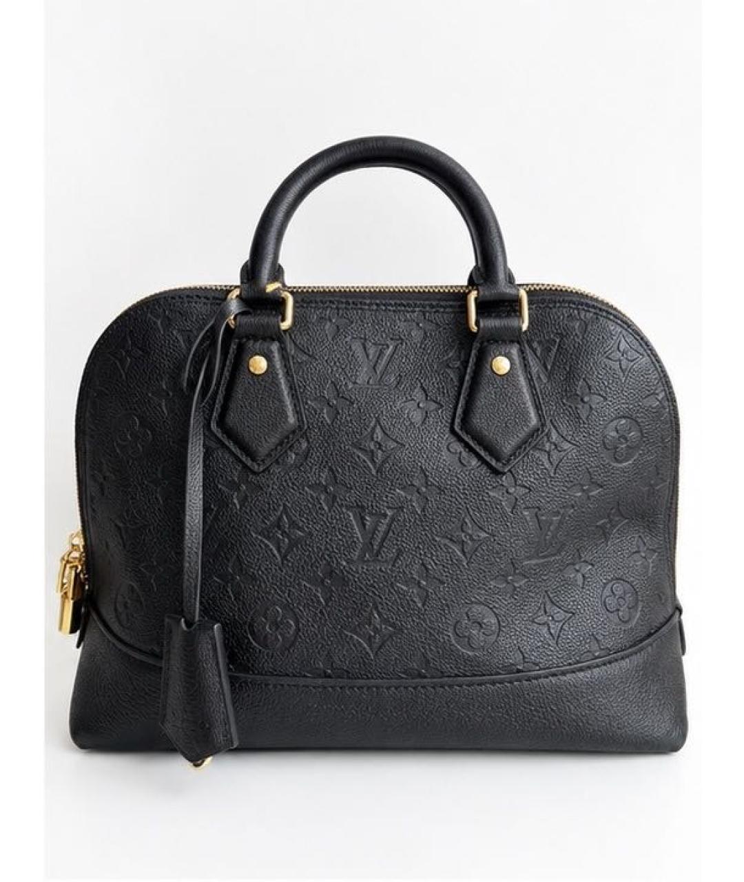 LOUIS VUITTON Черная кожаная сумка тоут, фото 2