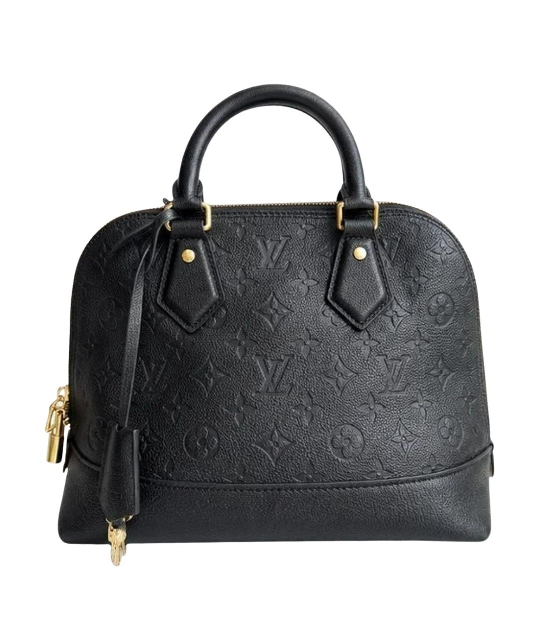 LOUIS VUITTON Черная кожаная сумка тоут, фото 1