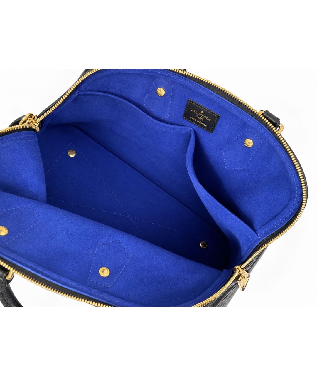 LOUIS VUITTON Черная кожаная сумка тоут, фото 4