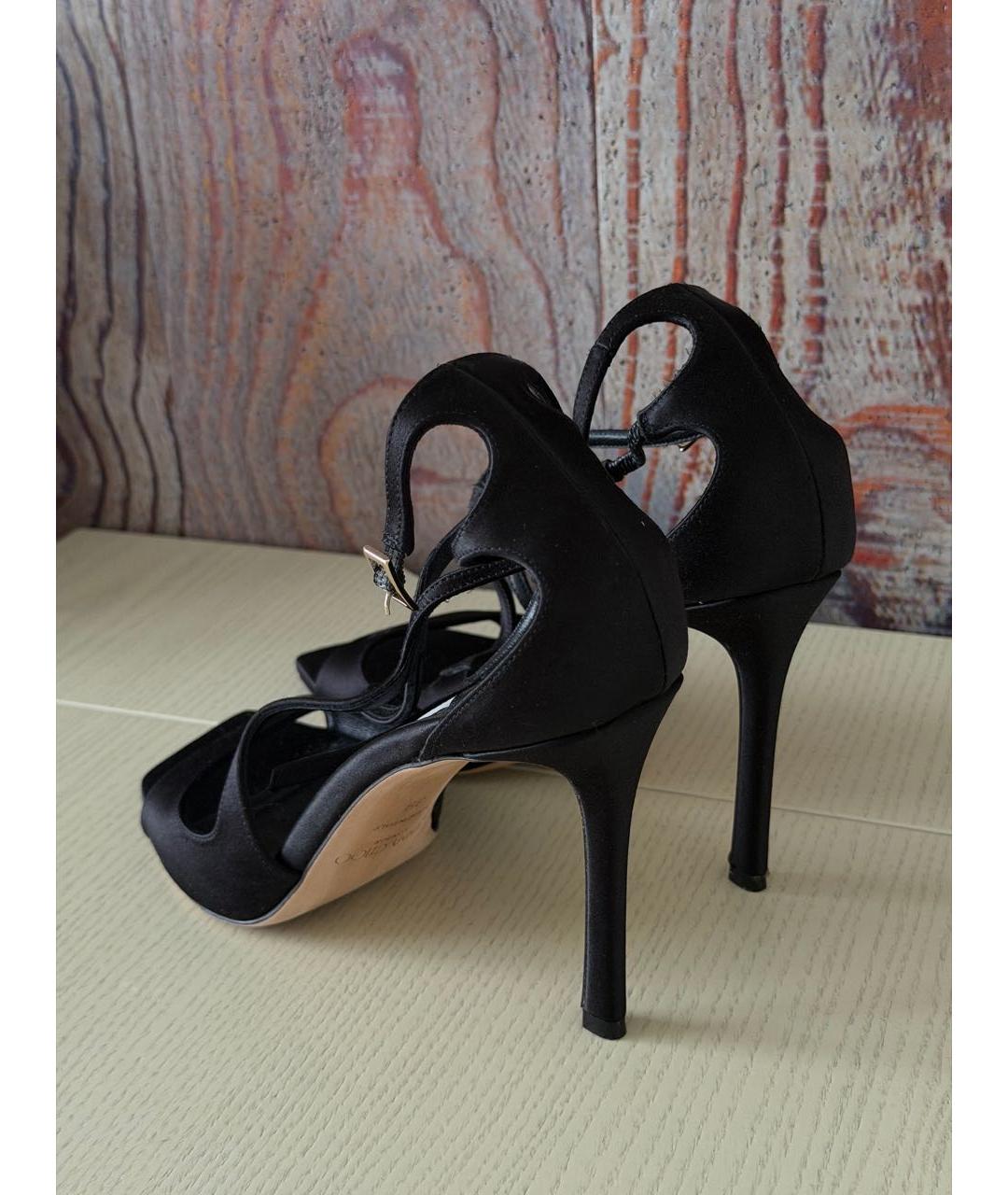JIMMY CHOO Черные текстильные босоножки, фото 2