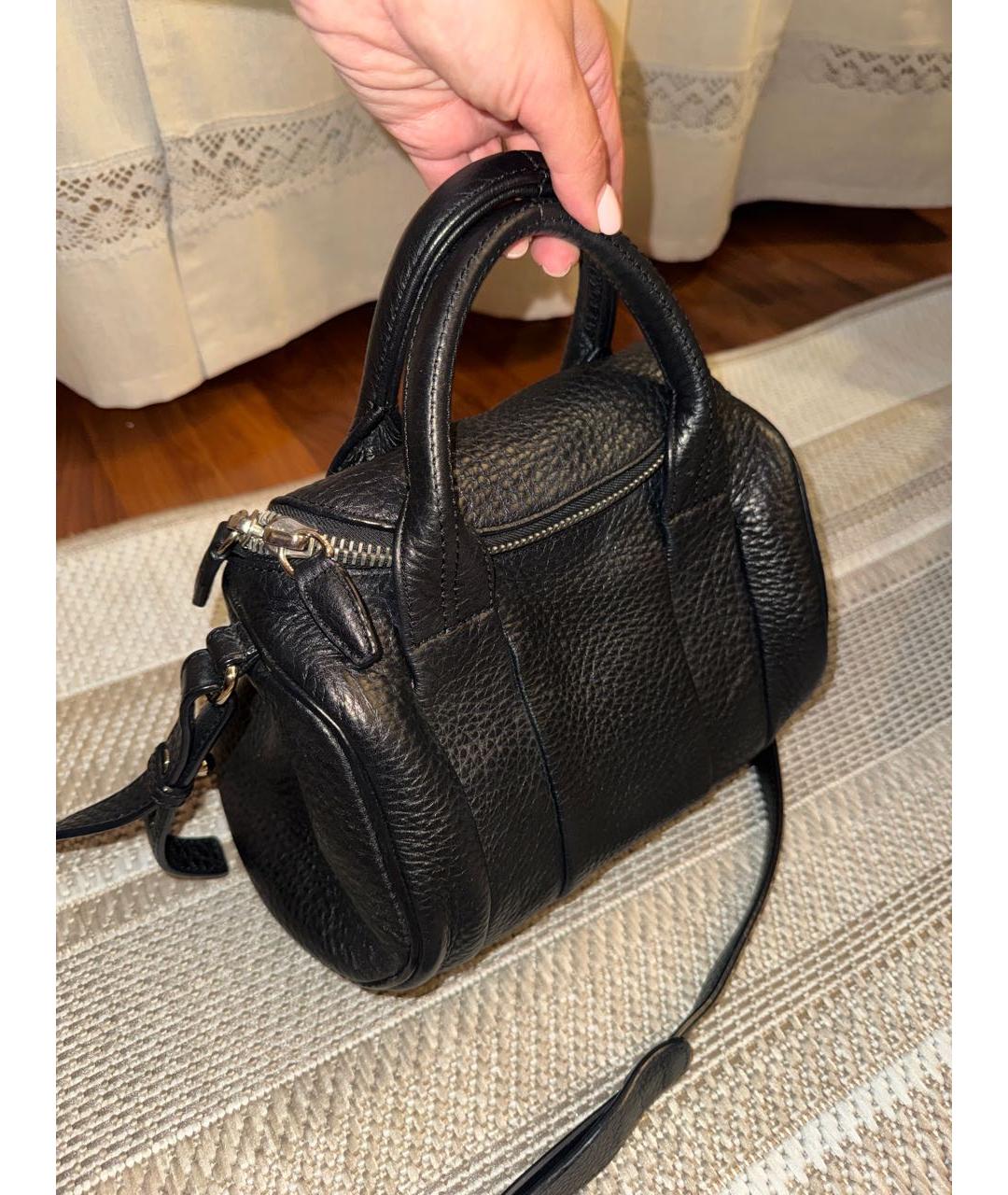 ALEXANDER WANG Черная кожаная сумка через плечо, фото 2