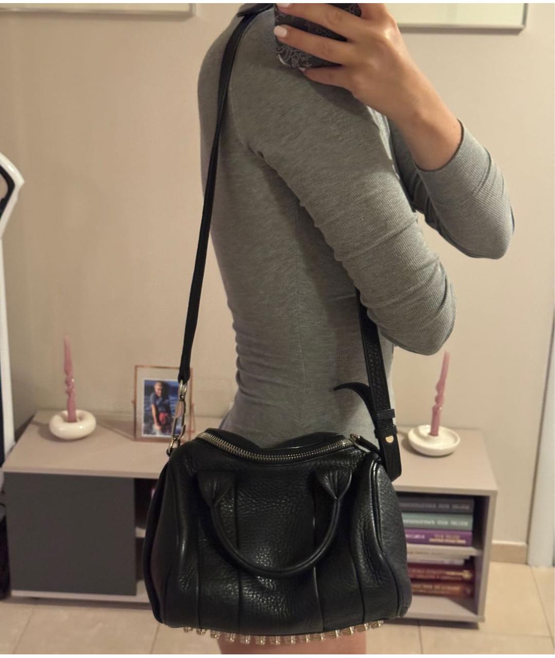ALEXANDER WANG Черная кожаная сумка через плечо, фото 5