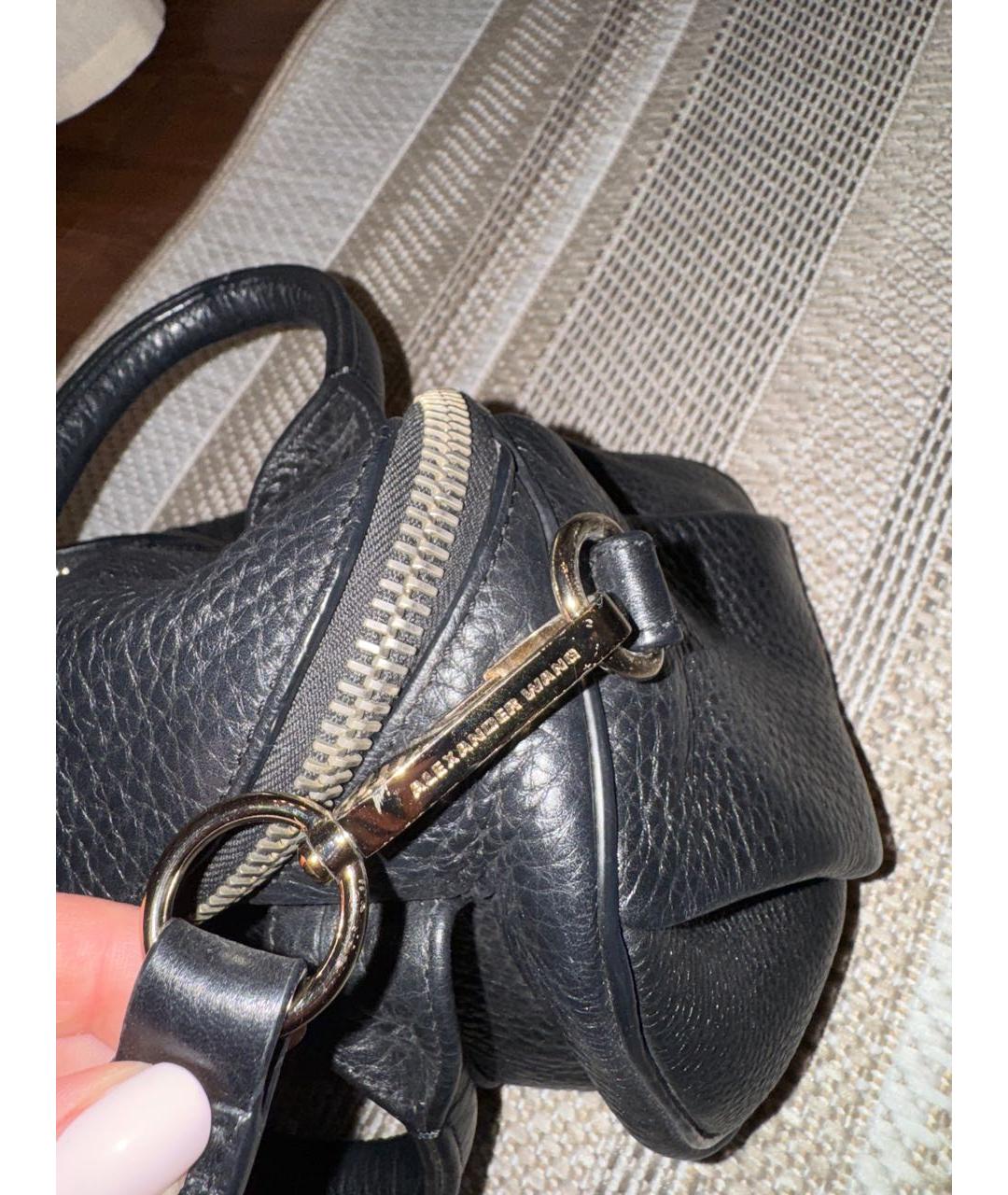 ALEXANDER WANG Черная кожаная сумка через плечо, фото 4